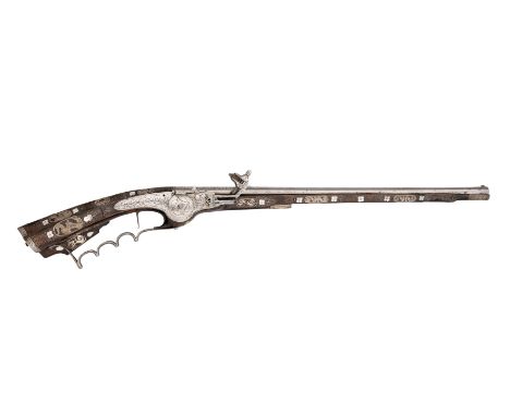 ‡ A FINE AND RARE 50 BORE SILESIAN WHEEL-LOCK CARBINE, TESCHEN (CIESZNYKA), SECOND QUARTER OF THE 17TH CENTURY with octagonal