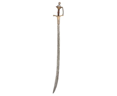 AN INDIAN SWORD (FIRANGI), 16TH/17TH CENTURY, POSSIBLY SRIRANGAM, THANJAVAR, TAMIL NADU with slender blade curved and double-