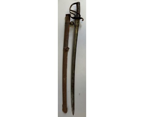 AN 1853 PATTERN CAVALRY TROOPER’S SWORD, A FRENCH MODEL 1866 CHASSEPOT BAYONET, A FRENCH MODEL 1875 GRAS BAYONET, A TURKISH M