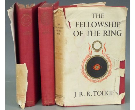 [First Editions] Lord Of The Rings Trilogy by J.R.R. Tolkien comprising The Fellowship of the Ring published George Allen & U