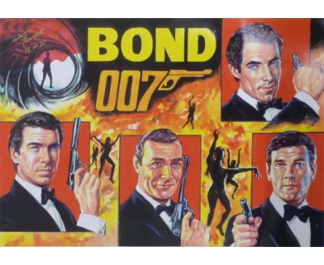 Walt Howarth signed limited edition print&nbsp;James Bond 12 of 20 with certificate of authenticity, 29.5x42cm.&nbsp;