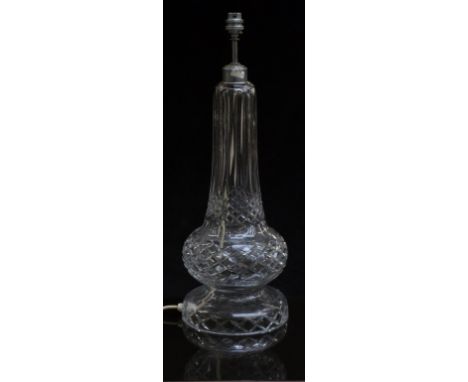 Waterford Crystal cut glass lamp base marked to base, 55cm tall.&nbsp;