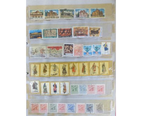 Four ring binders of Commonwealth and foreign stamps, all periods
