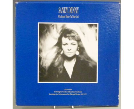 Sandy Denny - Who Knows Where The Time Goes ? (SDSP100) box set includes 4 albums and book, records appear Ex with slight wea