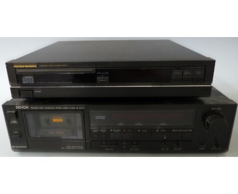 Marantz CD-873 compact disc player and Denon DR-M12HX stereo cassette&nbsp;