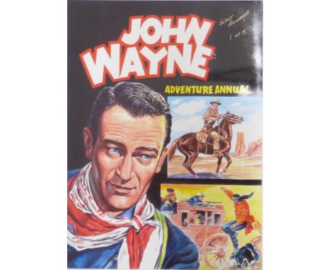 Walt Howarth signed limited edition print&nbsp;John Wayne 1 of 15&nbsp;with certificate of authenticity, 42x30cm.&nbsp;