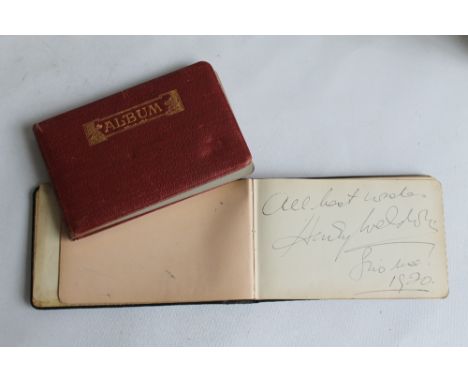 TWO EARLY 20TH CENTURY AUTOGRAPH BOOKS OF EMPIRE THEATRE, WOLVERHAMPTON INTEREST, includes John Payne, World Champion long di