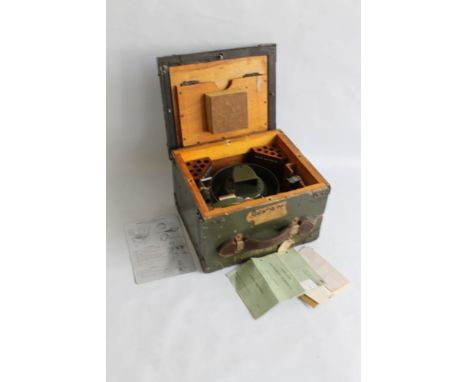 A 'TANNOY' LOUD SPEAKER IN WOODEN SHIPPING CASE, with instructions on metal plaque
