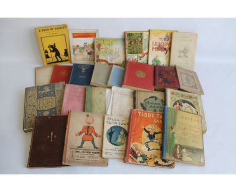 A BOX OF ANTIQUARIAN & VINTAGE CHILDREN'S BOOKS to include Dollie Radford - 'Sea-Thrift' illustrated by Gertrude M. Bradley 1