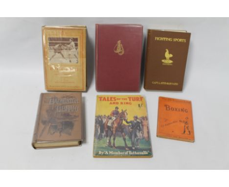 BOXING BOOKS - TOGETHER WITH FIELD SPORTS INTEREST including 'Tales of the Turf and Ring' by "A Member of Tattersalls" drawin