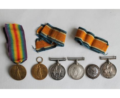 A WWI BRITISH WAR MEDAL AND VICTORY MEDAL - 30573 Pte. A. Turner E. Yorks R, a similar pair 16469 Col. C.H. Groves Lan. Fus.,