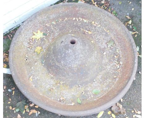 A cast iron Mexican hat planter, 81cm wide.