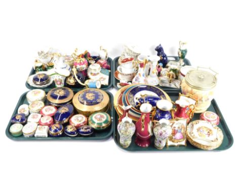 Various Limoges, to include trinket boxes, vases, cabinet plates, etc. (4 trays)