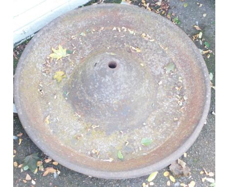A cast iron Mexican hat planter, 81cm wide.
