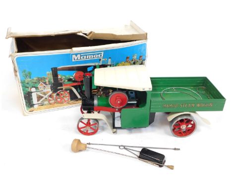 A Mamod steam wagon engine SW1, boxed.
