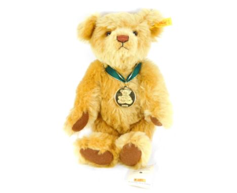 A Steiff 2001 plush jointed Teddy bear, with labels, 30cm high.