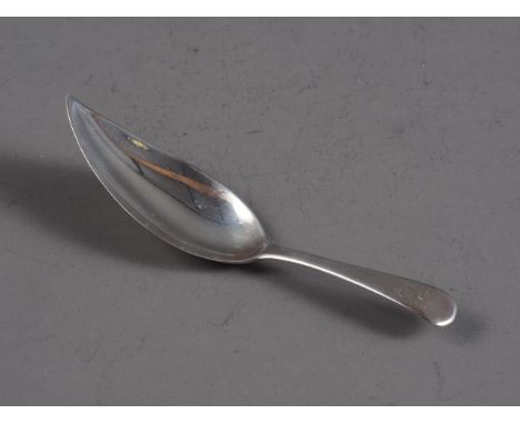 A George III silver leaf-shaped caddy spoon, Thomas Wallis, London 1803, 0.43oz troy approx