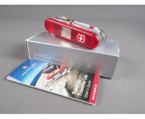 A Victorinox Swiss Army "Traveller Lite" pocket knife, in original box