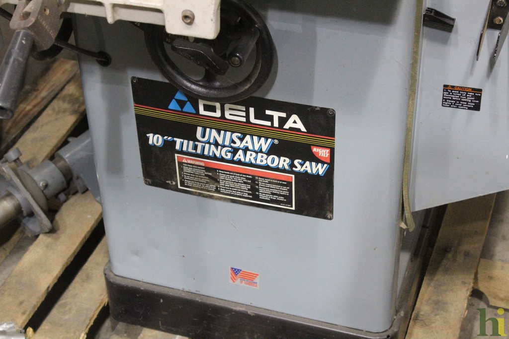 DELTA 10” UNISAW TILTING ARBOR TABLE SAW WITH UNIFENCE