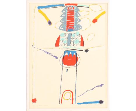 Bert Vredegoor (1956-)The red gate, silkscreen dated 1984, numbered 8/35, 80x60 cm