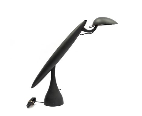 Isao Hosoe (1942-2015)Blackened plastic counterbalance desk lamp, design Isao Hosoe for Luxo, model Heron, Italy design year 