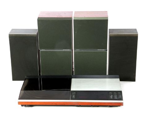 Bang &amp; Olufsen Beocenter 7007 radio/record player and cassette deck, type 1821, 72 cm wide, 37.5 cm deep with remote cont