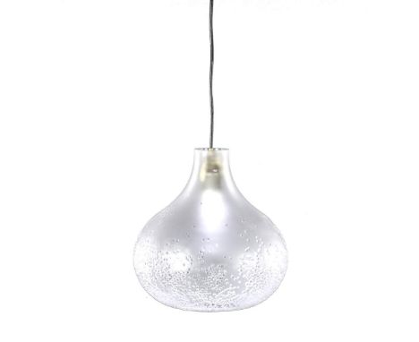 Glass pendant lamp, design  Horst Tuselmann for Peill &amp; amp; Putzler, Germany 1970s, excluding cord 31 cm high, 5.4 kg