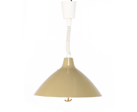 Bent Karlby (1912-1998)Adjustable metal green lacquered hanging lamp, design Bent Karlby for Lyfa, Denmark design year unknow