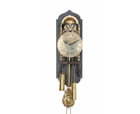 Brass lantern clock with address John Smith London, 52 cm high