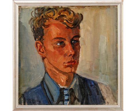 Marius J Richters (1878-1955)Portrait, canvas 41x41 cm