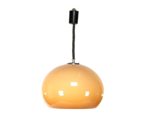 1960s adjustable plastic hanging lamp, presumably Dijkstra, 50 cm diameter