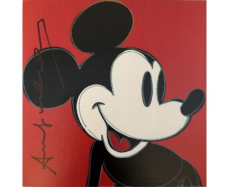 Andy WARHOL (1928-1987), d'après. Mickey Mouse A Print Retrospective .Carton d'invitation de l’exposition A Print Retrospecti