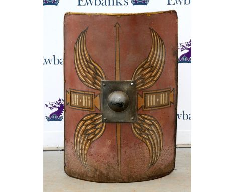 Gladiator (2000) Roman part uniform consisting of an infantry shield, tunic, plastic armour from Ridley Scott's 2000 Oscar-wi