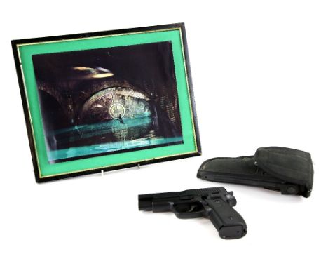 Lara Croft Tomb Raider The Cradle Of Life (2003) Prop stunt Bianchi with holster and a collection of storyboards from the mov