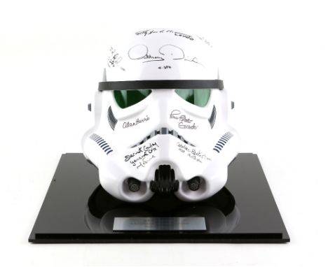 Star Wars - A New Hope - Signed official Prop replica Stormtrooper helmet, full scale produced by EFX Collectibles and signed