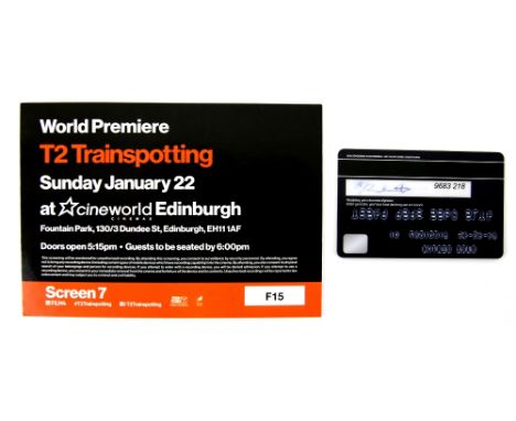T2 Trainspotting (2017) Mark 'Rent Boy' Renton (Ewan McGregor) Jansen Bank Credit card from the movie directed by Danny Boyle