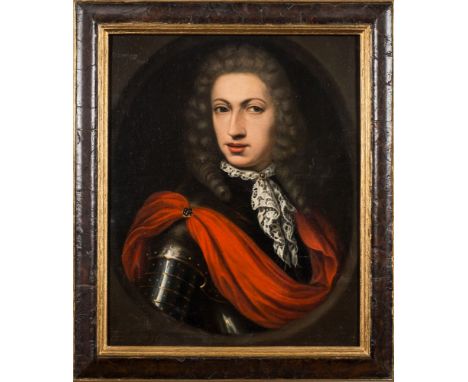 Attributed to Pieter Rodingh [17/18th Century]-Portrait of James Fitzjames, 1st Duke of Berwick [1670-1734],:-bust-lent, with
