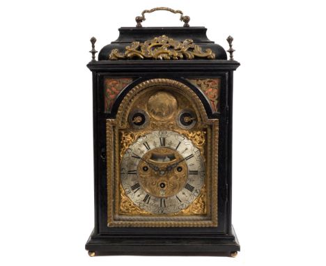 Anton Kolb, Vienna, a baroque grande-sonnerie ebonised bracket clock: the movement having a verge escapement and Viennese gra