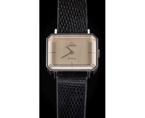 Omega - A lady's 'Omega De Ville' manual wristwatch: the octagonal case approximately 32mm long x 24mm wide, movement stamped