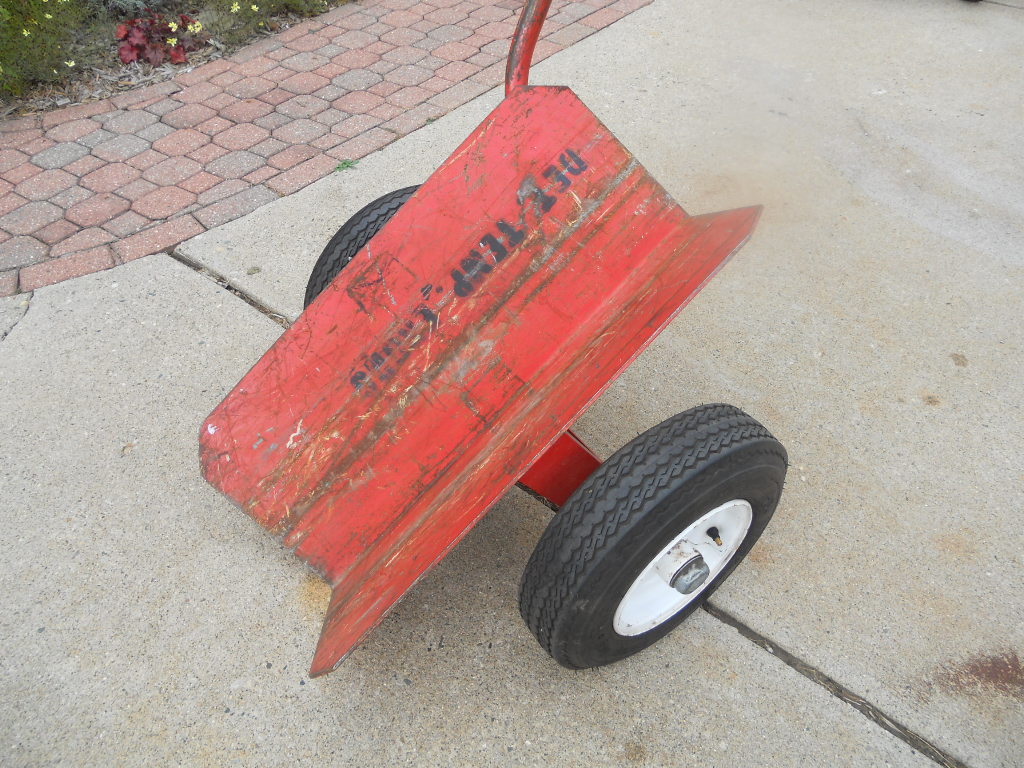 Red Heavy Duty Pipe, Steel Beam, Cinder Block or Brick Paver Dolly