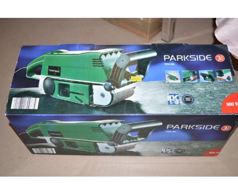 A Parkside PES900 electric sander, boxed.