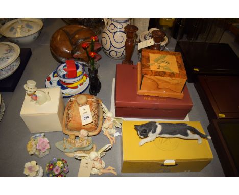 Miscellaneous household ceramics and collectables, to include; Royale Stratford flower ornaments; Country Artists model of a 