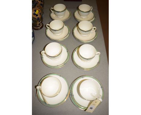 A Wedgwood 'Jade' pattern part tea set, comprising: cups, saucers and plates, twenty-four pieces.