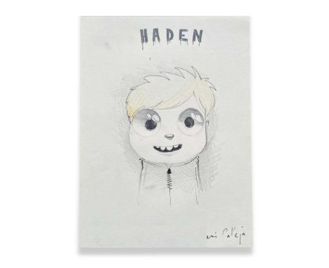 Javier Calleja (Spanish 1971-), 'Haden', 2017, unique graphite and crayon on paper, signed in pencil, titled to the image; sh