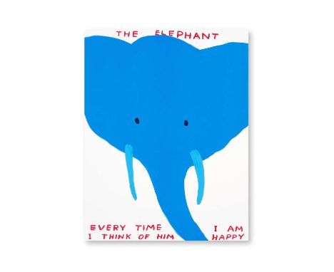David Shrigley (British 1968-), 'The Elephant', 2022, screenprint in colours on Somerset Tub Sized 410gsm Paper, signed and n
