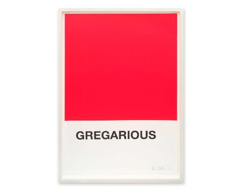 Nick Smith (British), 'Gregarious', 2021, screenprint in colours on wove paper, signed and date, numbered 1/1 to the accompan