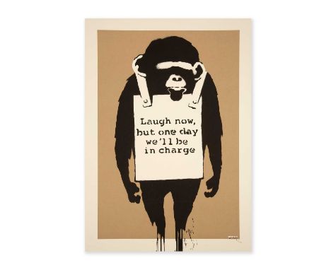 Banksy (British 1974-), 'Laugh Now', 2004, screenprint in colours on wove paper, signed and numbered from an edition of 150 i