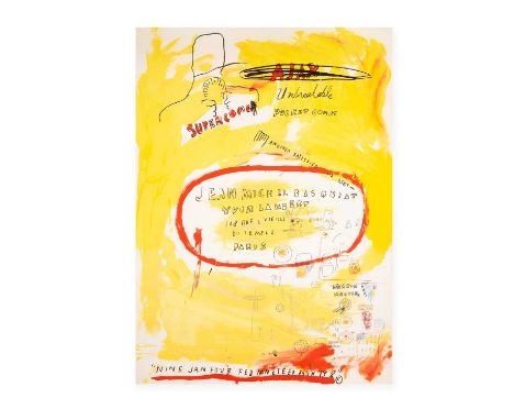Jean-Michel Basquiat (American 1960-1988), 'Supercomb', 1988, offset lithographic poster on wove paper, from an un-numbered e