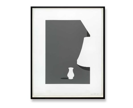 Patrick Caulfield (British 1936-2005), 'Lamp and Lung Ch'uan Ware, from 'White Ware', 1990, screenprint in colours on wove pa