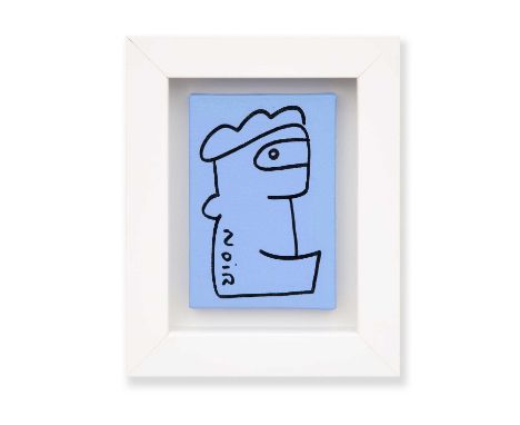Thierry Noir (French 1958-), 'Mini Canvas (Light Blue)', 2020, unique acrylic on canvas from the Thierry Noir 'Mini' Series, 